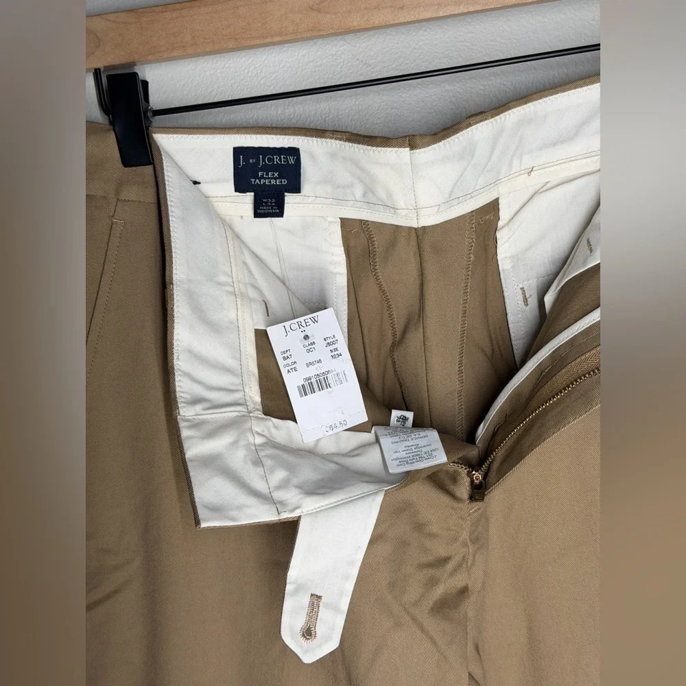 J by J.Crew Flex Tapered Khaki Pants Tailored Office Business Casual Performance